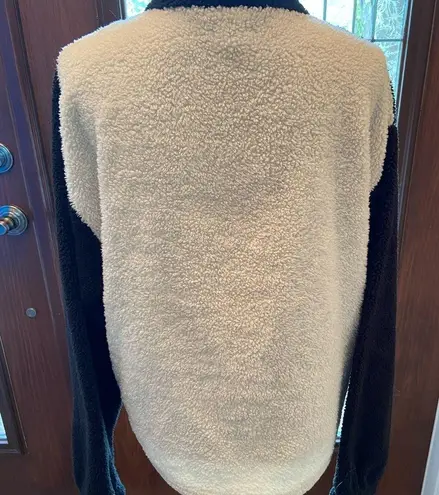 Colsie Winter warm long sleeve double fuzzy plush 1/4 zip pullover Top block Top - Image 4