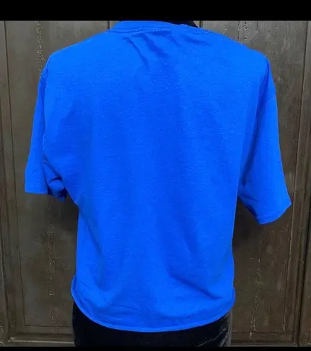 Hope Means Nothing - cut off Blue Radical Smiley T-Shirt - size Medium