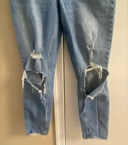 Abercrombie & Fitch  curve love distressed skinny high rise jeans. Sz 27