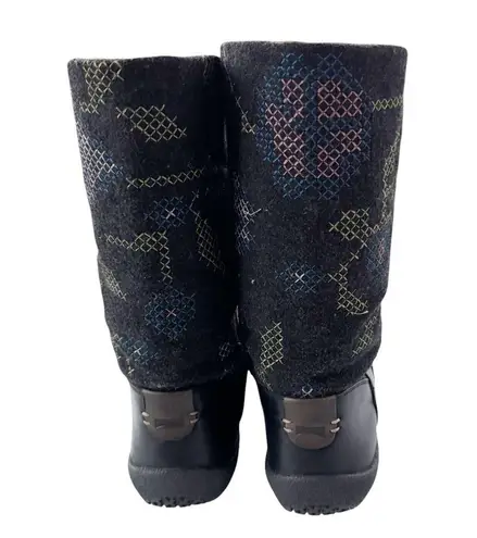 Camper Twins Wool and Leather Boot Black and Gray Size 37 US 7