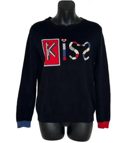 CHINTI & PARKER Womens Mexican Kiss Sweater $415 Long Sleeve Size Small Snakes Black