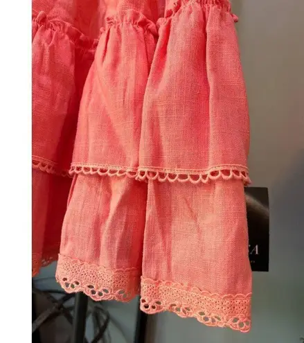 MISA Los Angeles Nilu Top & Banu Skirt Coral Womens Size XS