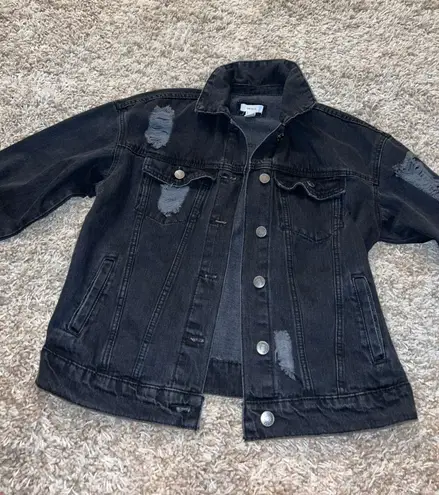 Forever 21 Black Jean Jacket