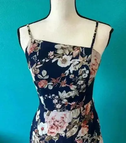 Lulus Reflection Navy Blue Floral Print High