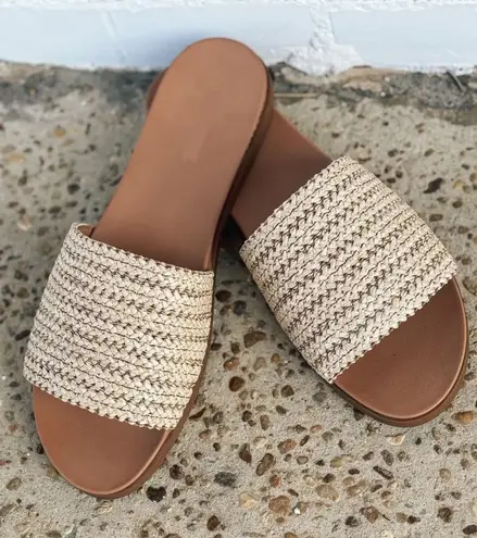Soda Raffia Strap Woven Sandal