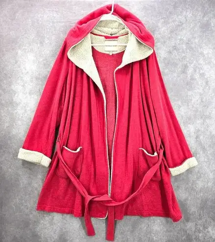 Victoria Secret Pink Sherpa VS Logo Hood M/L Oversized Robe Size M