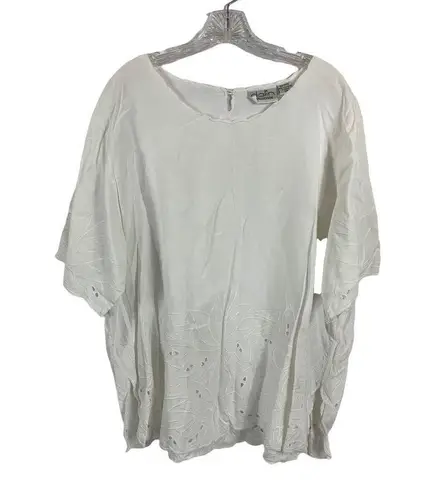 Delin Collection Women's All White Top & Skirt Set Size 2X