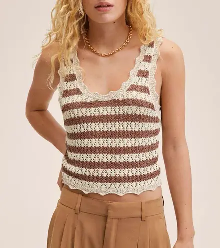 Mango  Crochet Knitted Tank Top