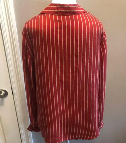 Vintage Bedford Fair Silk Blouse Size Large