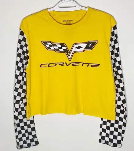 Chemistry Forever 21 Corvette yellow cropped long sleeve top
