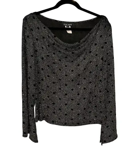 XScape by Joanna Chen Gold Beaded Stretch Top