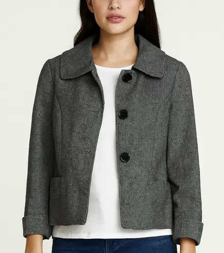 Harvé Benard Harve Benard Classic Wool Blend Button Front Blazer Size Petite Medium