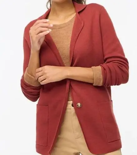 J.Crew  Two‎ Button Sweater Blazer Cotton Red Size Small