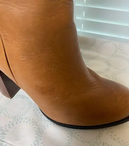 Liz & Co Brown Knee High Heeled Leather Boots 7.5