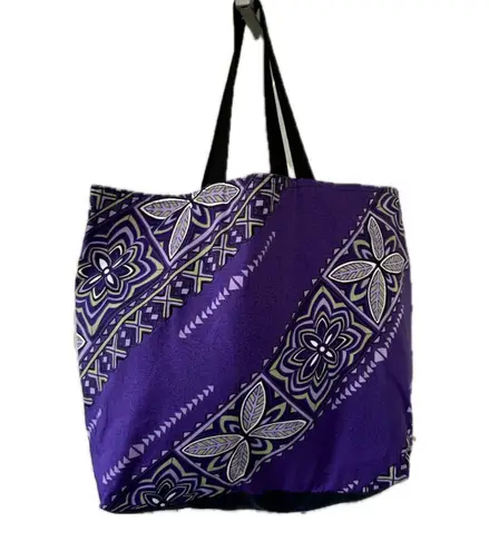 Handmade Reversable Polynesian Canvas Tribal Tote Beach Shopping Bag
