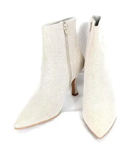 Lisa Vicky Women's Art Pointed Toe Bootie Size 9 NIB Champagne Glitz