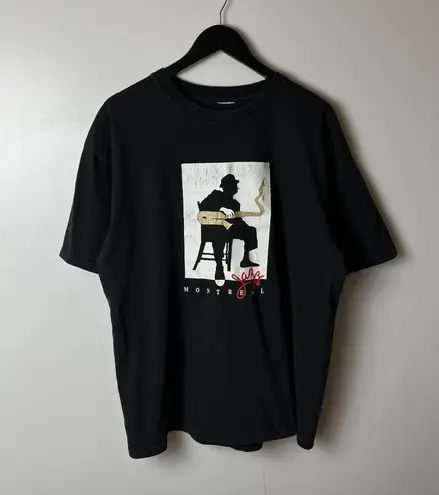 Vintage Montreal Jazz T Shirt Black Extra Large XL Music Graphic Tee Cotton