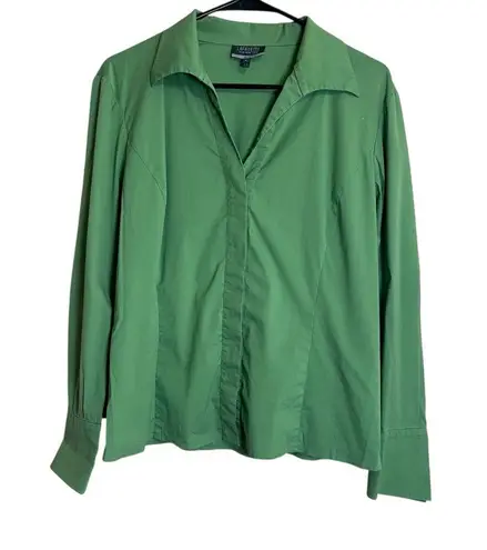 Lafayette 148 Green Hidden Button
