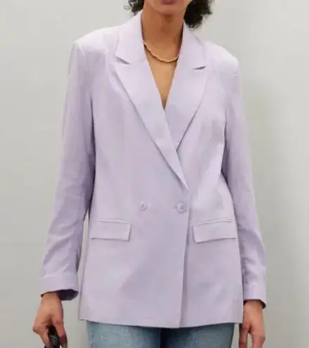 Thakoon Lilac Linen Blazer Size 8 Purple