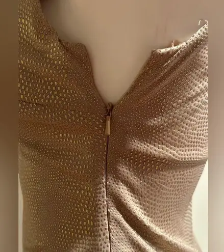 Alberto Makali Gorgeous Gold, Form Fitting, One Shoulder, Jewel Embellished Gown