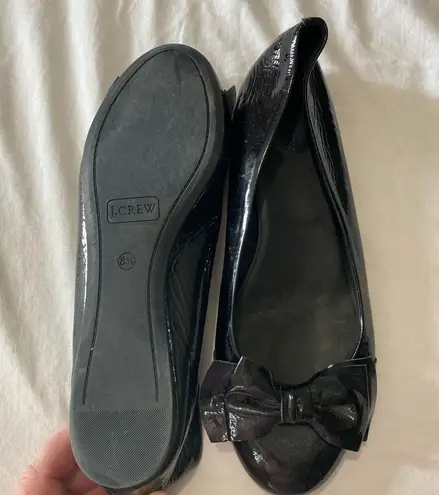 J.Crew Black  bow flats size 8.5