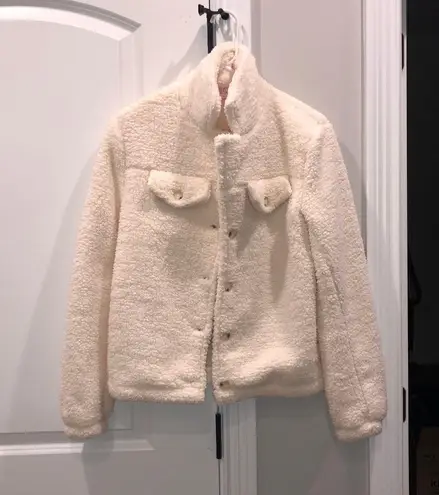 Pink Lily Cream Sherpa Jacket