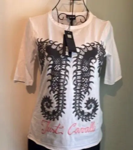Just Cavalli seahorse tee white S