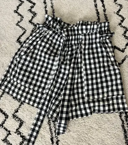 HYFVE Boutique Gingham Paperbag Shorts