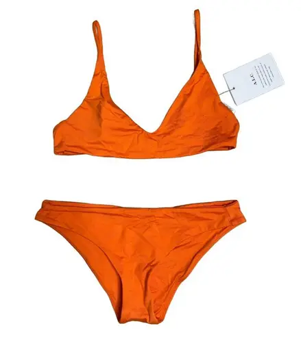 ALC Frank A.L.C. Orange Cleo Minimalist Bikini Bottom Orange XS $109