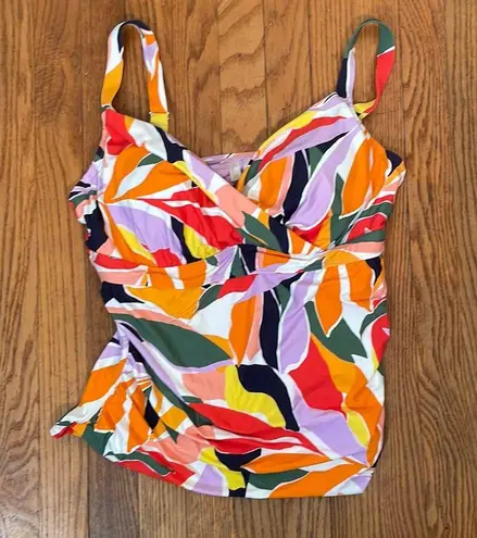 Anne cole  Twist Front Underwire Tankini Swim Top plus size 16W NWT