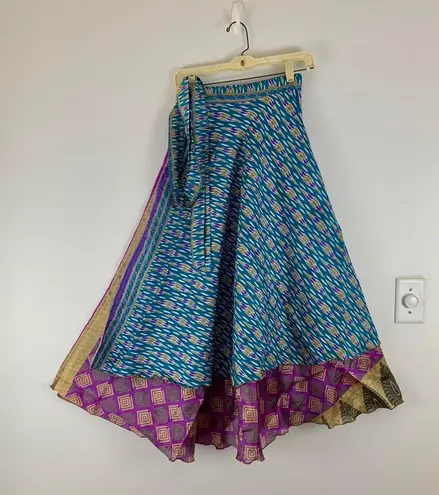 Boutique Reversible Maxi Wrap Skirt BINW708