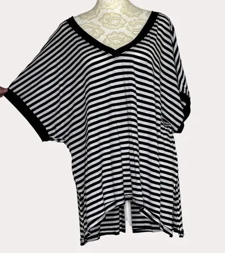 Z Supply  Angel Dolman Boxy Knit Top Blouse Stripe Black M