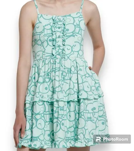 Her Universe Sanrio Keroppi Collage Ruffle Cami Dress