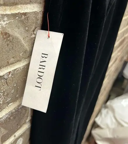 Bardot Alisa Black Dress Velvet Velour Sleeveless Halter Midi Bodycon US 8 NWT