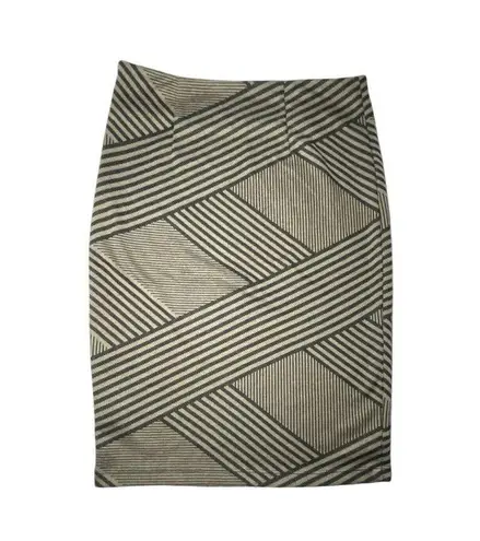 Xxi Forever 21 Women's Juniors Black/Green Olive Casual Skirt Size Small Knit