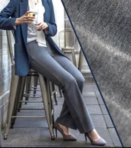 Betabrand Classic Dress Yoga Pants in Shimmering Charcoal Medium EUC