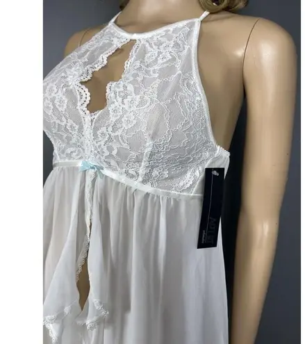 Apt. 9  Intimates Size Medium Chemise Babydoll White Bridal High Neck Lingerie