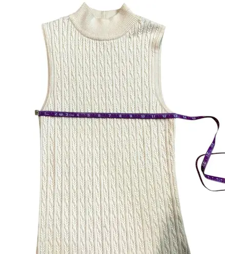 LPA Cream Cable Knit Mock Neck Sleeveless Dress Size XS