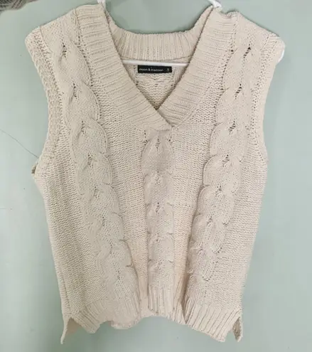 Cream Sweater Vest - Image 1