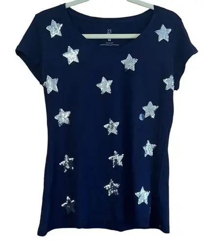 New York & Co. NWT SEQUIN STAR TEE