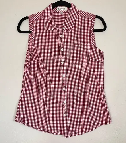 Magellan outdoors  Red Gingham Checkerboard Button Up Shirt