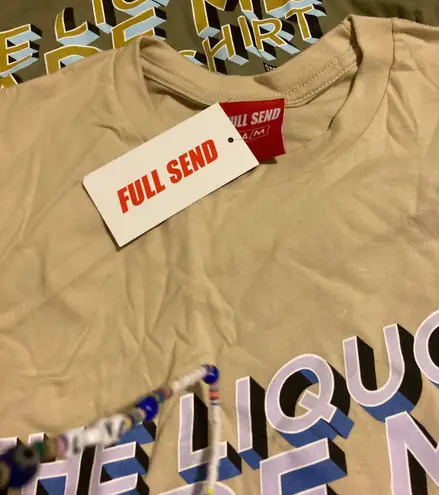 Stevewilldoit full send tshirt Tan Size M