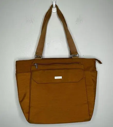 Baggallini Burnt Orange Carry On Travel Tote Shoulder Bag, Snap Zipper Pockets