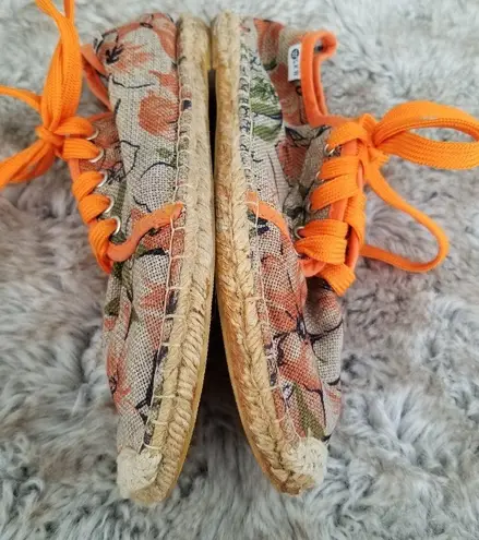 SIKAIWU Japanese Floral Straw Sole Sneakers Sz 38