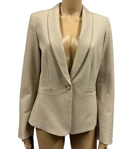 Antonio Melani  One Button Faux Pocket Blazer Jacket Khaki Tan Womens 6