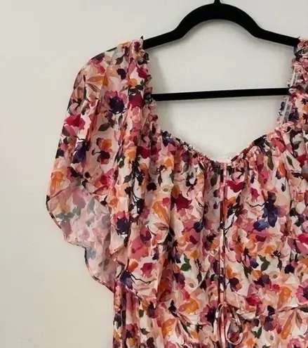 Catherine Malandrino off shoulder halter tiered dress Size medium