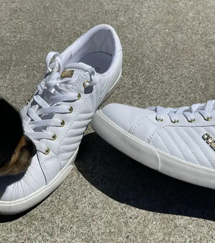 Guess White Leather Sneakers