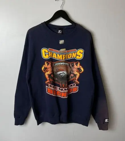 Starter Vintage 90s Denver Broncos Super Bowl XXXIII Champions Crewneck USA Made