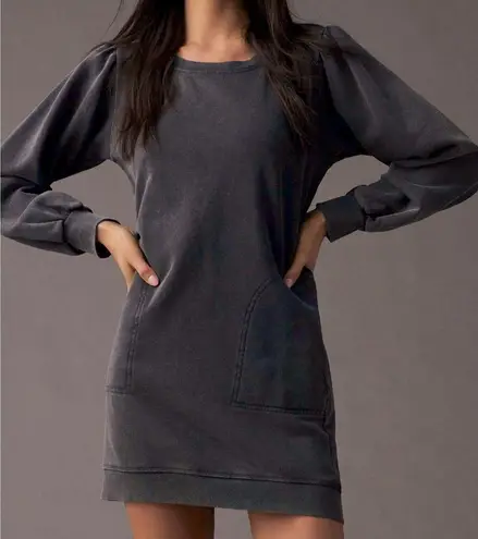 anthropologie daily practice washed tunic sweatshirt dress size extra small Gray