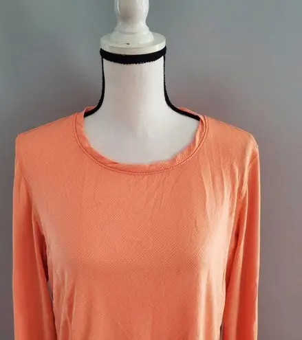 Danskin  Orange Long Sleeve Athleisure Athletic Top XL